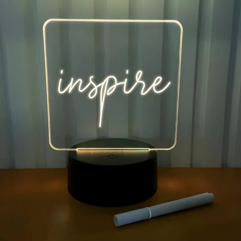 LumiBoard – Luminária Lousa De Mesa Com Led E Caneta para Escrever